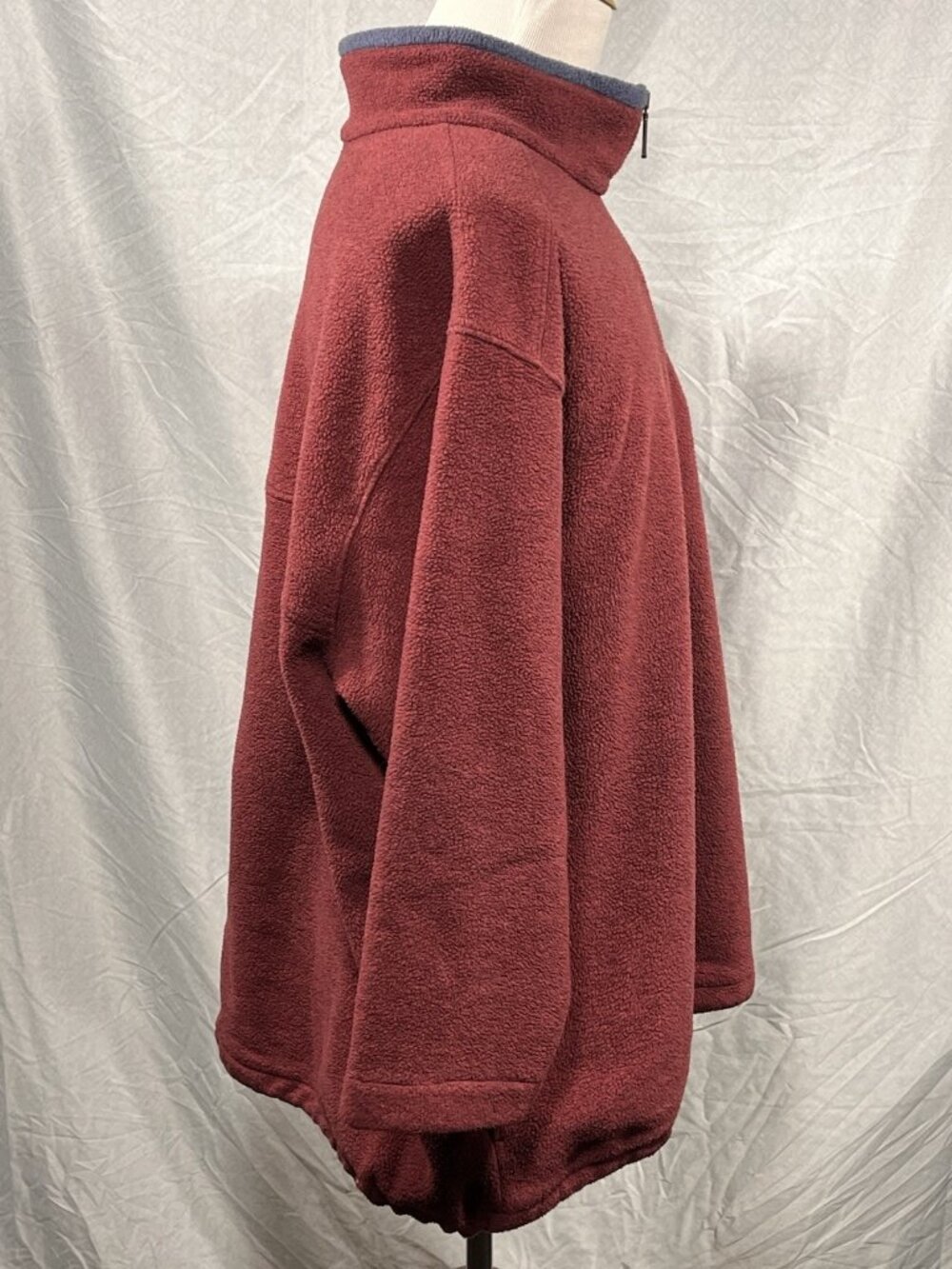 Vtg L.L. Bean Jacket Mens 2XL Red Fleece Anorak 1/4 Zip Ski Pullover 90s - Picture 3 of 10